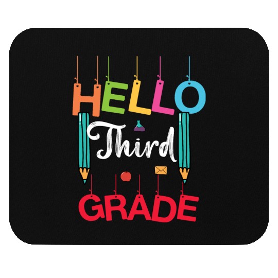 Hello Third Grade 3rd Grader Student Teacher Gifts Mouse Pads