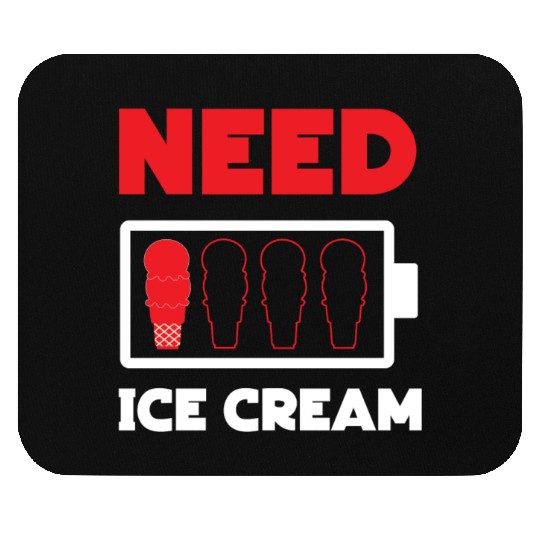 Ice Cream Battery Cone Need Ice Mouse Pads