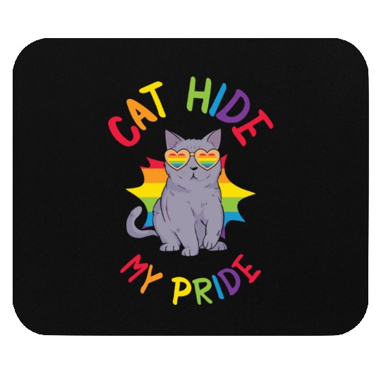 Cat Hide my Pride LGBT Cats and Women Mouse Pads