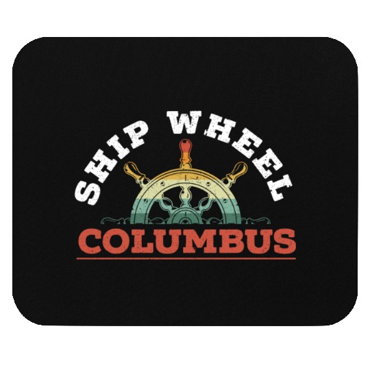 Ship Wheel Columbus Day Christopher Columbus Mouse Pads