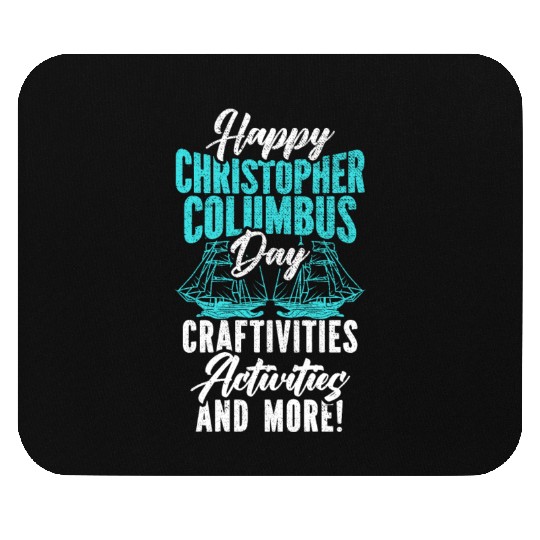 Happy Christopher Columbus Day Italian American Mouse Pads