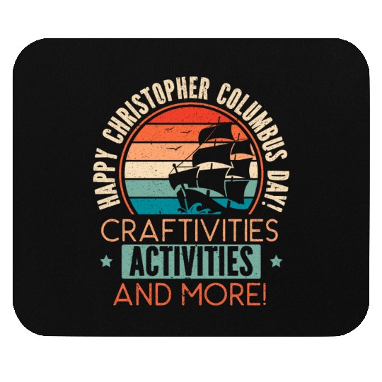 Happy Christopher Columbus Day Italian American Mouse Pads