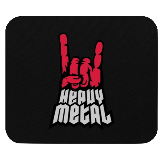 Heavy metal logo hand Mouse Pads
