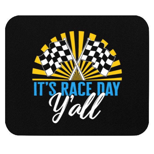 It's Race Day Y'all Mouse Pads, Race Day Checkered