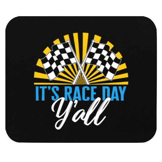 It's Race Day Y'all Mouse Pads, Race Day Checkered