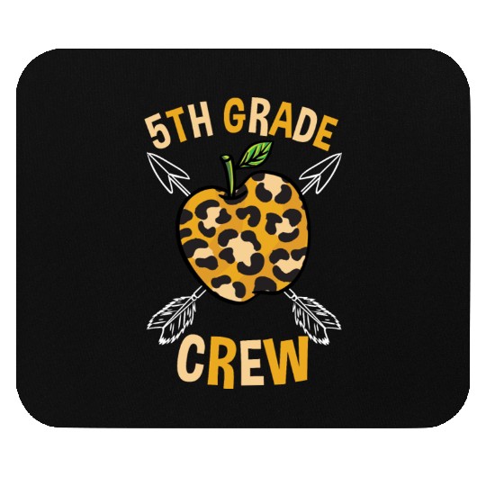 5th Grade Back To School Crew Leopard Print Mouse Pads