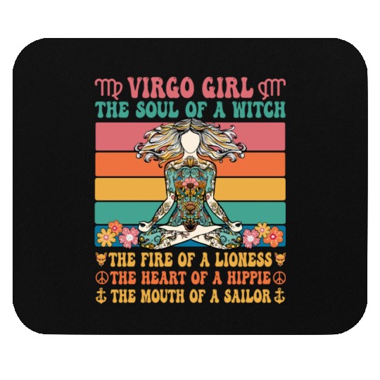 Virgo Girl Astrology Sign Mouse Pads