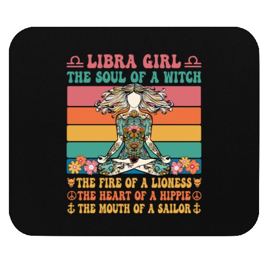 Libra Girl Astrology Sign Mouse Pads