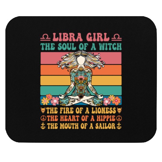 Libra Girl Astrology Sign Mouse Pads