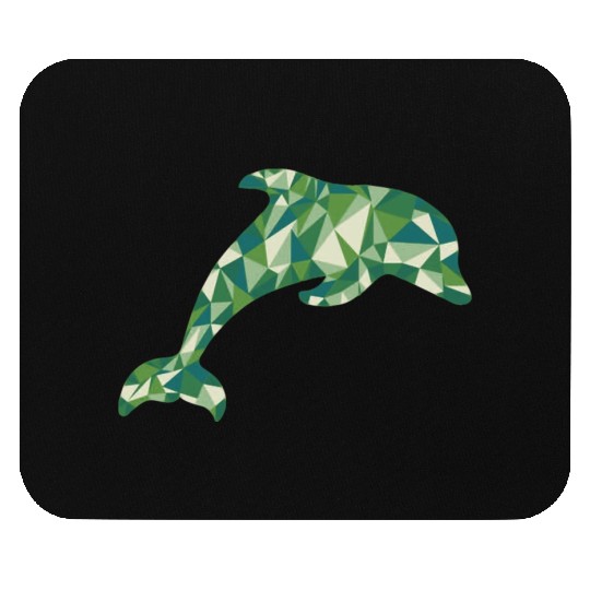 the dolphin green Mouse Pads