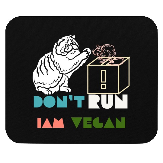 cat and mouse Mouse Pads