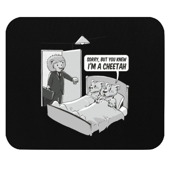 Cheating cheetah Mouse Pads
