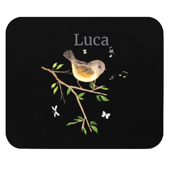 Forest Animal Bird Name Luca Mouse Pads