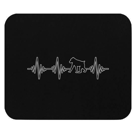 monkey heartbeat Mouse Pads