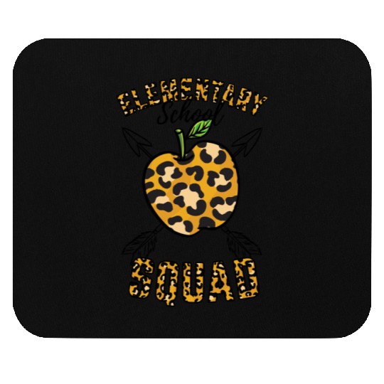Elementary School Squad Teacher Leopard Print Mouse Pads