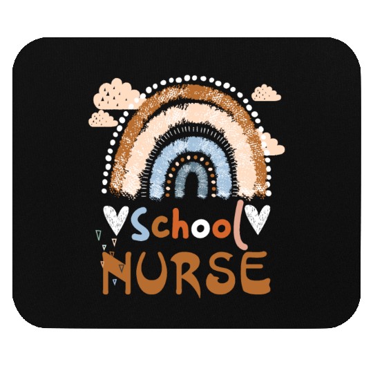Cute Rainbow Leopard Print School Nurse Mouse Pads