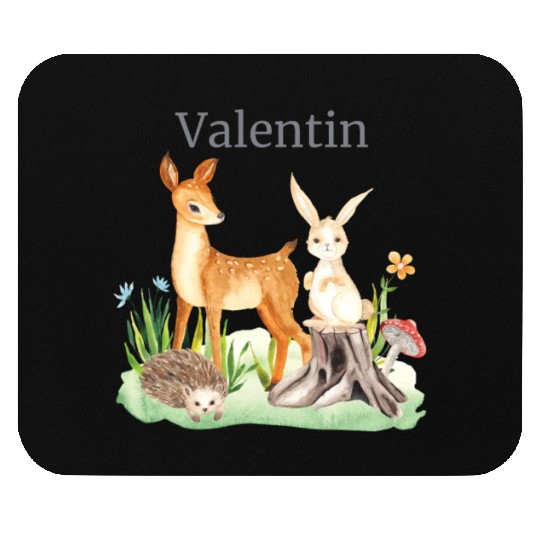 Waldtier Waldtier Reh Hase Hedgehog Flowers Name Mouse Pads