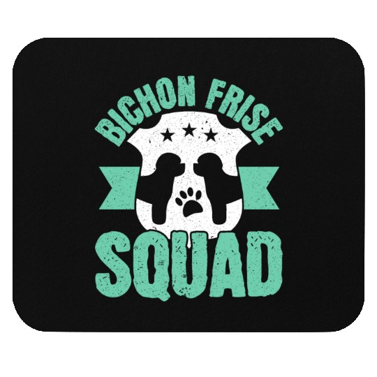 Bichon Frise Squad Dog Lover Puppy Paw Love Mouse Pads
