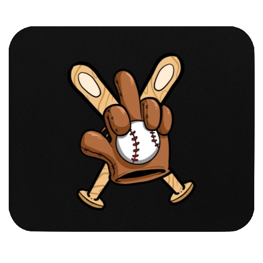 Baseball Player Baseball Glove Middle Finger Mouse Pads