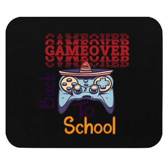 game over back to school funny design Mouse Pads