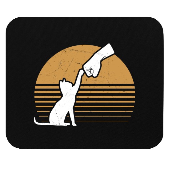 Retro Cat Friends Feline Pet Lover Mouse Pads