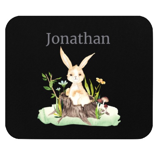 Waldtier Reh Hase Hedgehog Flowers Name Jonathan Mouse Pads