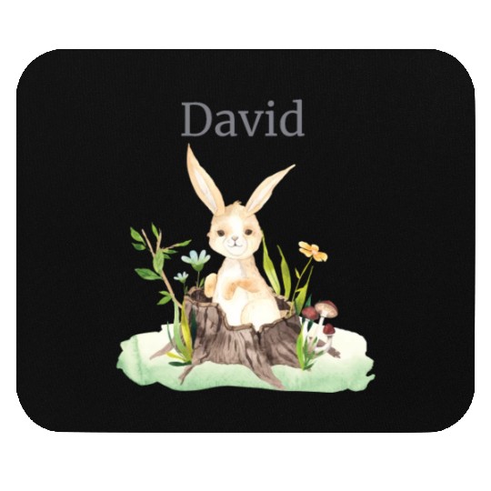 Waldtier Reh Hase Hedgehog Flowers Name David Mouse Pads