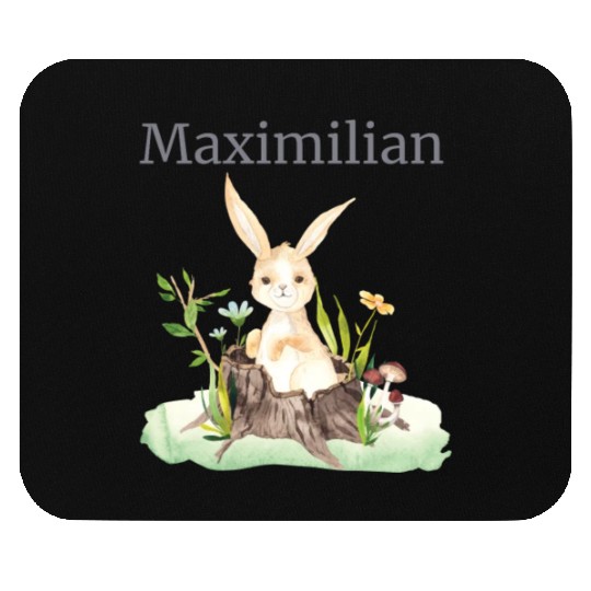 Waldtier Reh Hase Hedgehog Flowers Name Maximilian Mouse Pads