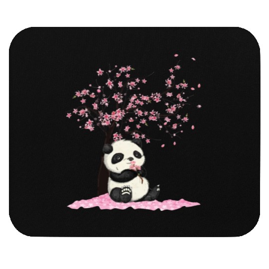 Cherry Blossom Japanese Art Panda Lover Panda Bear Mouse Pads