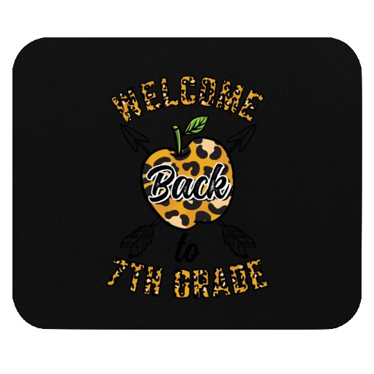 Welcome Back To 7th Grade Leopard Print Mouse Pads