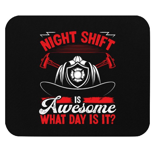 Night Shift Firefighter Volunteer Fire Hose Mouse Pads