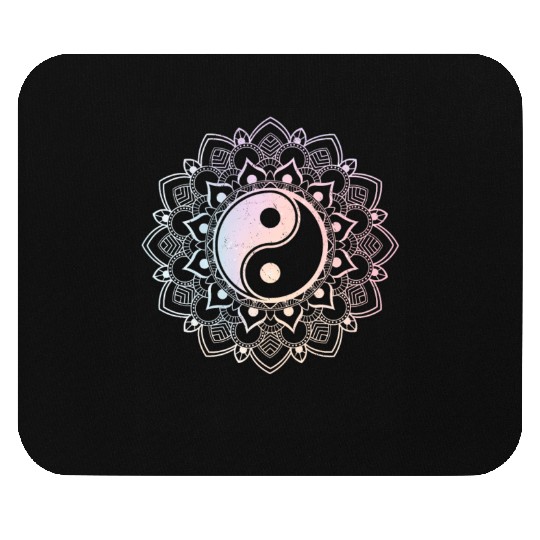 Yin Yang Lotus Mandala Spiritual Reiki Mouse Pads