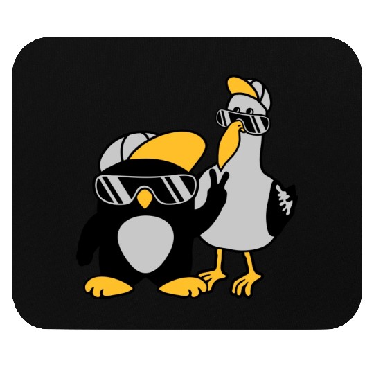 Seagull penguin 2 friends Mouse Pads