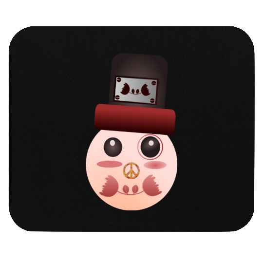 Psychedelic peace man Mouse Pads