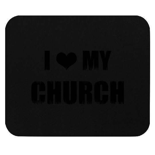 Christianity Gift I Love My Church Christian Mouse Pads