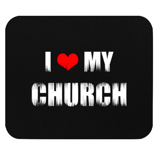 Christian Gift I Love My Church Christian Mouse Pads