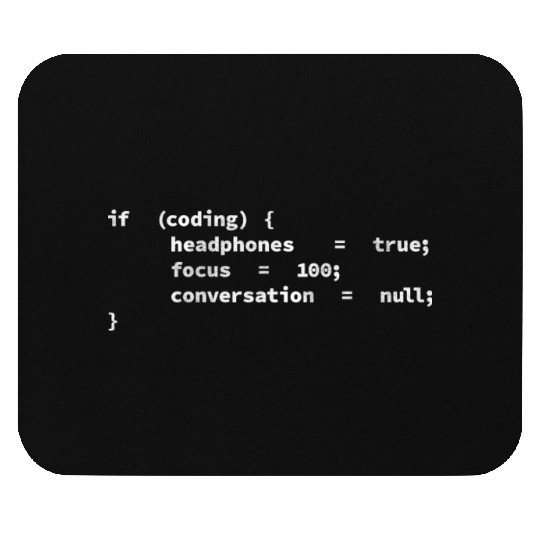 Coding Headphones, Coder, Programmer Mouse Pads