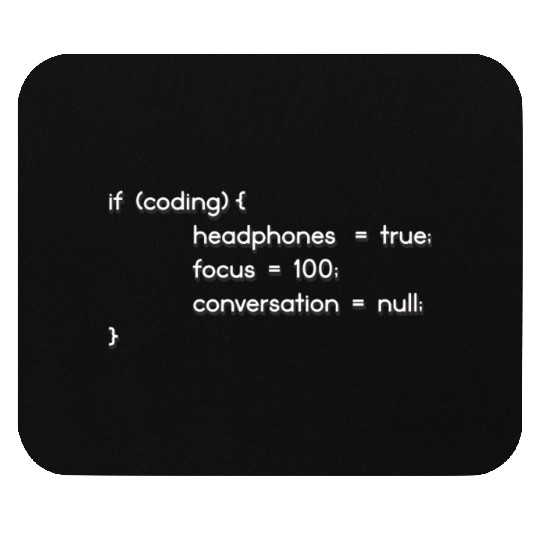 Coding Headphones, Coder, Programmer Mouse Pads