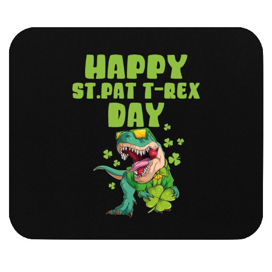 Kids Happy St Pat Trex Day Dino St Patrick Toddler Mouse Pads