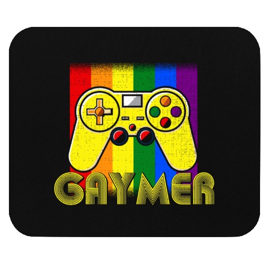 Funny Gaymer Gay Gamer - Pride Rainbow LGBT Mouse Pads