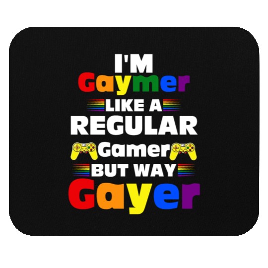 Funny Gaymer Gay Gamer Gayer - Pride Rainbow LGBT Mouse Pads