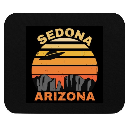 Sedona Arizonna Retro Sunset and UFO Mouse Pads