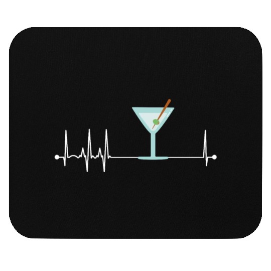 Martini Heartbeat Martini Lover Cocktail Drink Mouse Pads