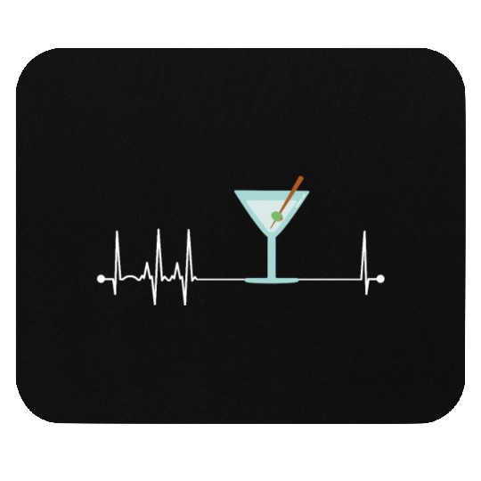 Martini Heartbeat Martini Lover Cocktail Drink Mouse Pads