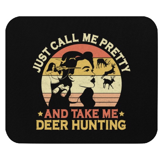 Buck Deer Hunting Hunter Girl Mouse Pads