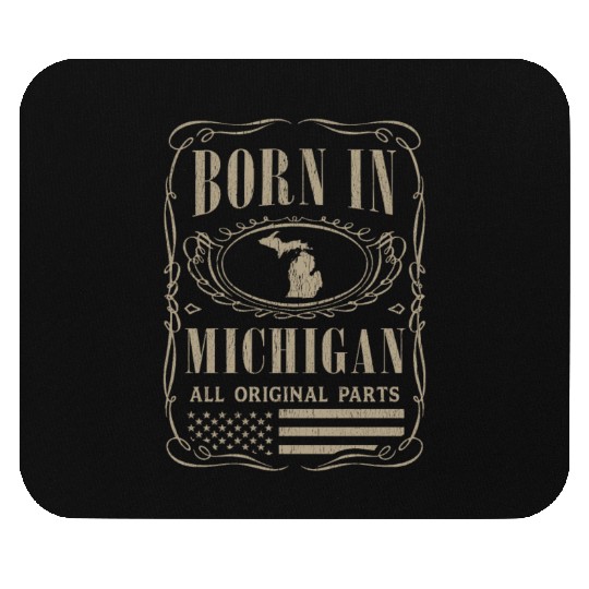 Vintage America US States Born Michigan Mouse Pads