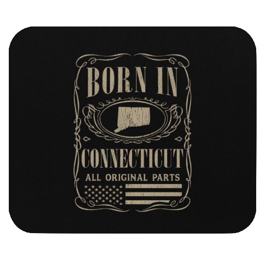 Vintage America US States Born Connecticut Mouse Pads
