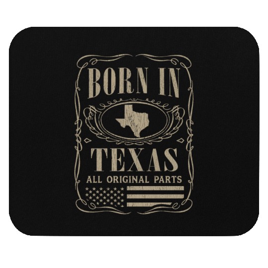 Vintage America US States Born Texas Mouse Pads