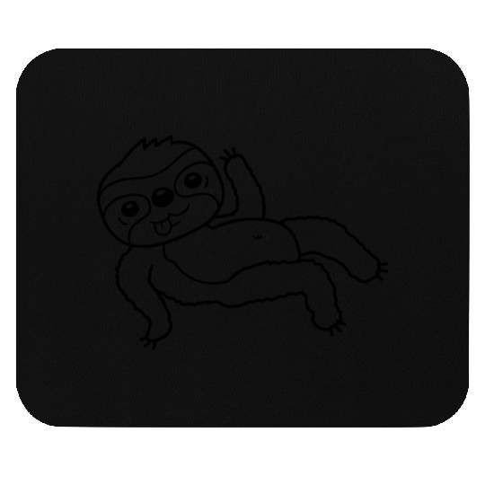 sloth chill lying waving Mouse Pads