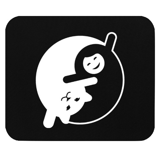Yin Yang Symbol. Cub Leopard and Baby. Wildlife Mouse Pads